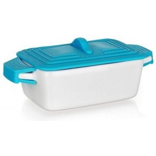 BANQUET Zapékací miska obdĺžnik so silikónovým viečkom BLUE 603380274B BANQUET Zapékací miska obdĺžnik so silikónovým viečkom BLUE 603380274B