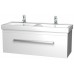 INTEDOOR MONA spodná kúpeľňová skrinka závesná s keramickým dvojumývadlom MO120/15