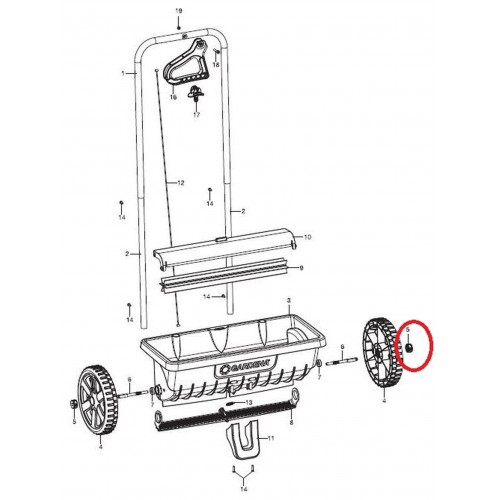 Gardena Kryt stredu kolesa pre posýpací vozík L (432-20) 00432-00.600.11