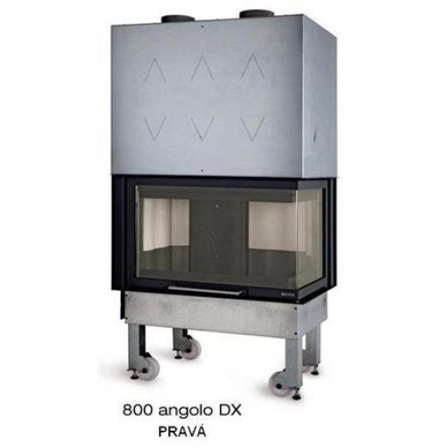 NORDICA MONOBLOK 800 rohová krbová vložka pravá