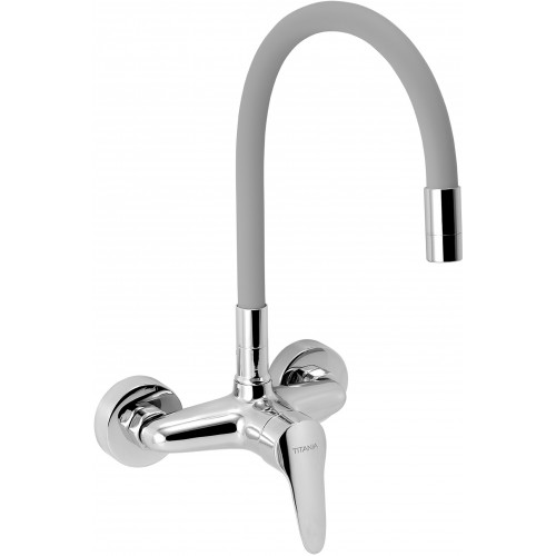 NOVASERVIS ZUMBA Drezová batéria s elastickým ramenom 150mm, striebrošedá/chróm 94480,0S