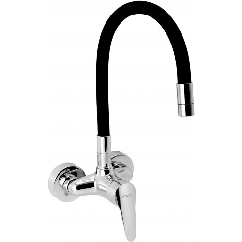 NOVASERVIS ZUMBA Drezová batéria s elastickým ramenom 100mm, čierna/chróm 94484,0C