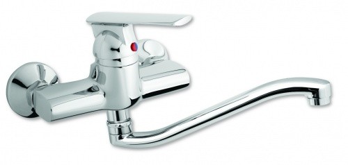 NOVASERVIS TITANIA TECHNO drezová alebo umývadlová nástenná batéria 150 mm chróm 95070,0