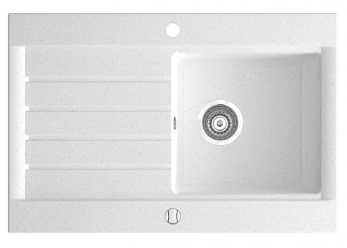 NOVASERVIS Granitový drez s odkvapom, magranit, s prepadom, biela DRG52 / 78W