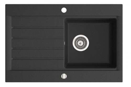 NOVASERVIS Granitový drez s odkvapom, magranit, s prepadom, grafit DRG52 / 78B NOVASERVIS Granitový drez s odkvapom, magranit, s prepadom, grafit DRG52 / 78B
