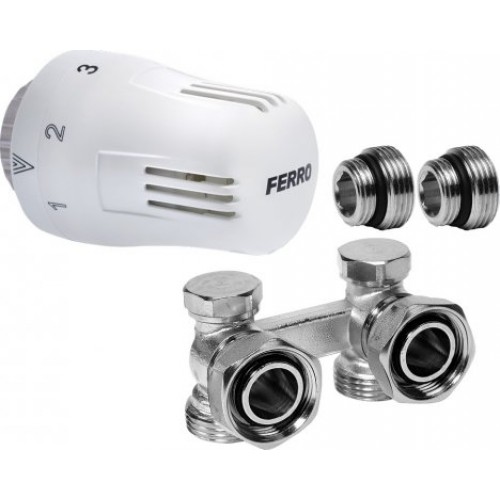 NOVASERVIS Sada na radiátory s termostatom spodné rohová 1/2 "ZTV2 NOVASERVIS Sada na radiátory s termostatom spodné rohová 1/2 "ZTV2