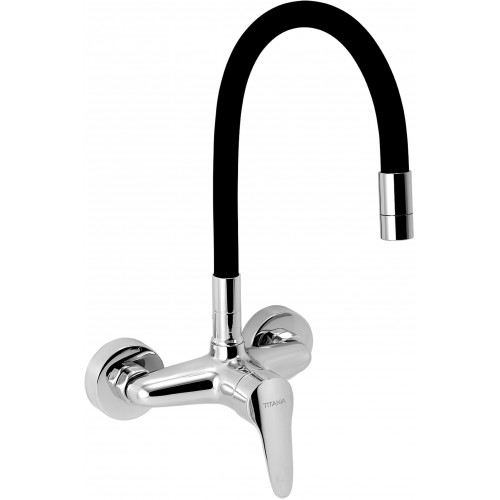 NOVASERVIS ZUMBA Drezová batéria s elastickým ramenom 150mm, čierna/chróm 94480,0C NOVASERVIS ZUMBA Drezová batéria s elastickým ramenom 150mm, čierna/chróm 94480,0C