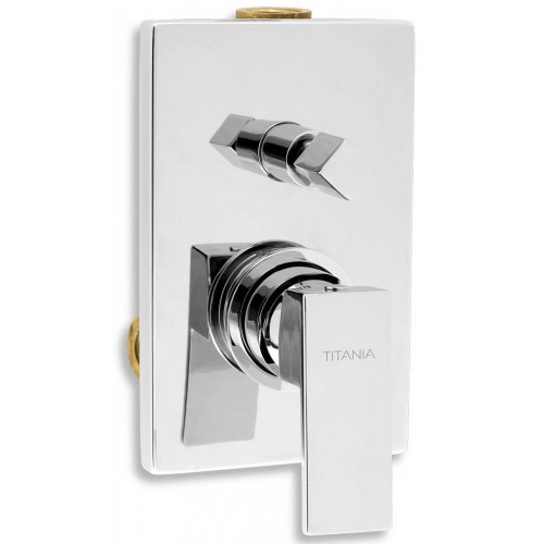 NOVASERVIS TITANIA CUBE Vaňová sprchová pod. batéria s prepínačom, chróm 98850R, 0