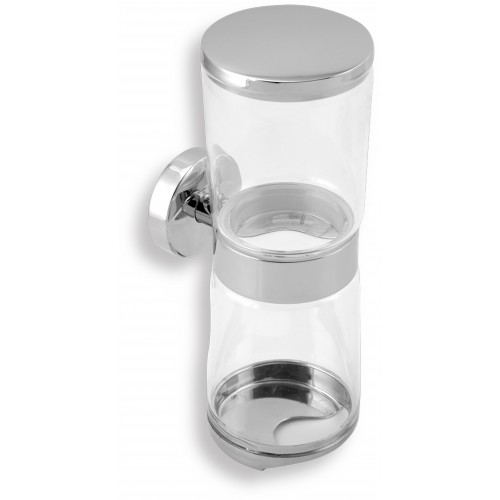 NOVASERVIS METALIA 11 Zásobník na kozmetické tampóny a tyčinky, sklo/chróm 0182,0