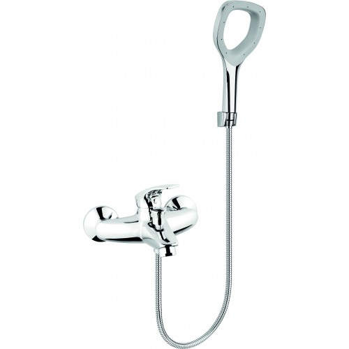 NOVASERVIS METALIA 57 ECO+ Vaňová nástenná batéria s prísl. chróm, 150mm 57020,0E