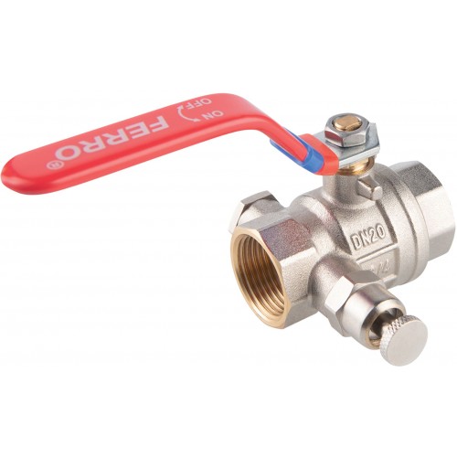 NOVASERVIS Ferro guľový plnoprietokový kohút s vypúšťaním 3/4" páka KFPO2 NOVASERVIS Ferro guľový plnoprietokový kohút s vypúšťaním 3/4" páka KFPO2