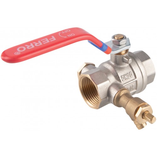 NOVASERVIS guľový plnoprietokový kohút s vypúšťaním 11/2" páka KFPW5