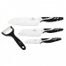 BERLINGERHAUS Bianco Sada nožov santoku so škrabkou 4 ks, nerez, čierna BH-2027