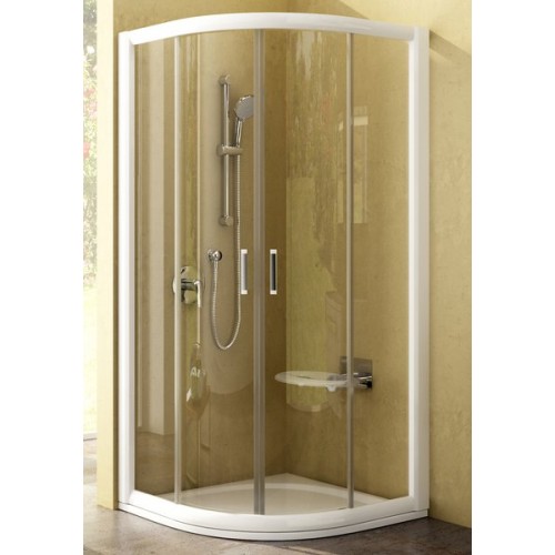 RAVAK Rapier NRKCP4-80 sprchovací kút štvrťkruhový posuvný,white+Transparent 3L340100Y1