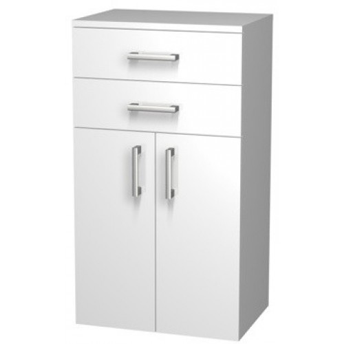 INTEDOOR NEW YORK stredná kúpeľňová skrinka 50cm, závesná, šedá lesk NYSS502Z/U506