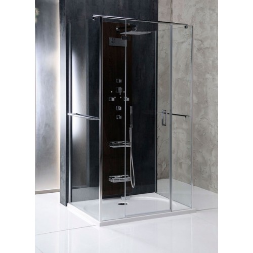 POLYSAN VITRA LINE třístěnová zástena bez držiakov osušky 1200x800mm, pravá, číre sklo