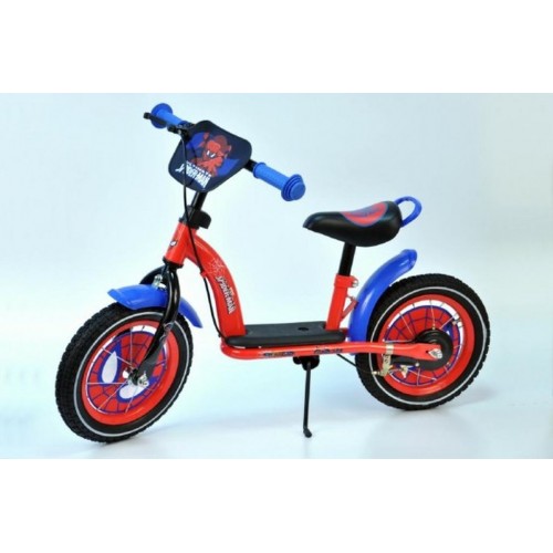 Odrážadlo Spiderman so stojanom 90cm kov, červené 00543003