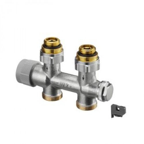 OVENTROP pripojovacia armatúra "Multiblock T" priama, Rp 1/2 s ventil.vložkou "QV" 1184073