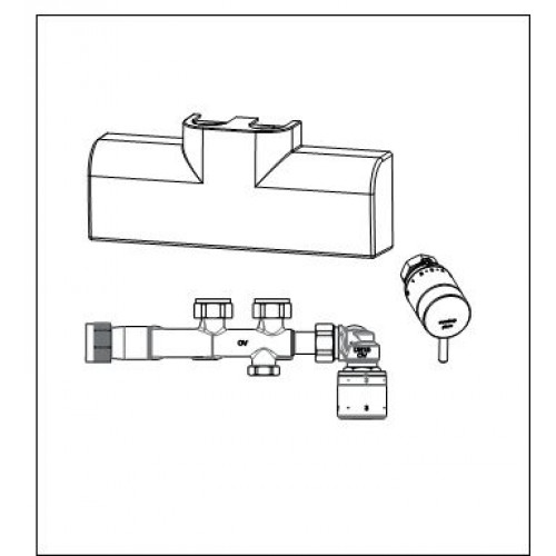 OVENTROP Pripojovací set pre kúpeľňové telesá "Multiblock T-RTL / pinox H", 1184289