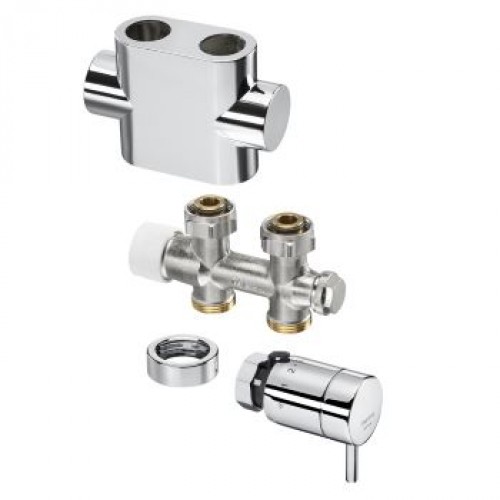 OVENTROP Pripojovací set pre kúpeľňové vykurovacie telesá "Multiblock T / inox H", 1184285