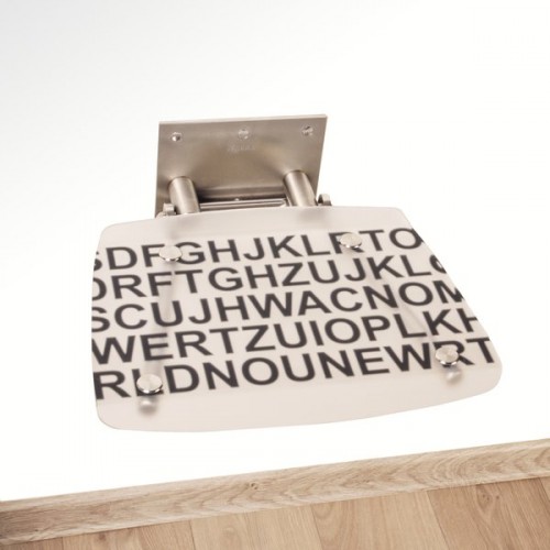 RAVAK Sprchové sedadlo OVO-B Text čierne písmená B8F0000030