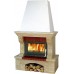 ABX Oxford Klasik TV výmenník 7kW, Krb stenový, sokel pieskovec, rímsa pieskovec