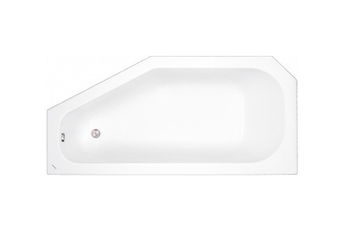 TEIKO Vaňa Panama L obdĺžniková 160 x 75 cm, akrylátová, biela, ľavá V110160L04T04001