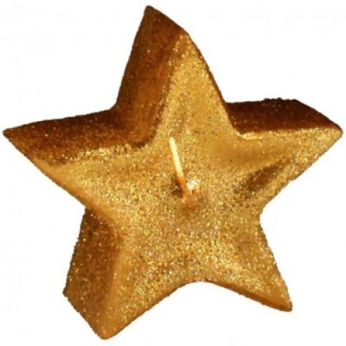 PAPSTAR Zlatá vianočná sviečka hviezda