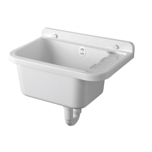 AQUALINE Závesná výlevka 50x34cm, plast, biela PI5050 AQUALINE Závesná výlevka 50x34cm, plast, biela PI5050