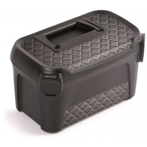 Prosperplast LINE IML Plastový kufor na náradie, 380x234x225mm,motív prešívaná koža NML400