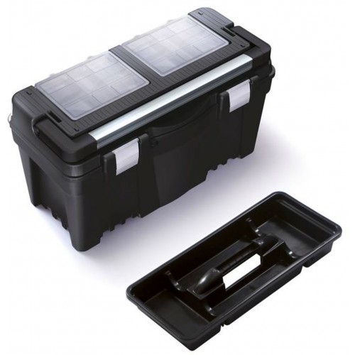 Prosperplast VIPER Plastový kufor na náradie čierny, 598 x 286 x 327 mm N25AA