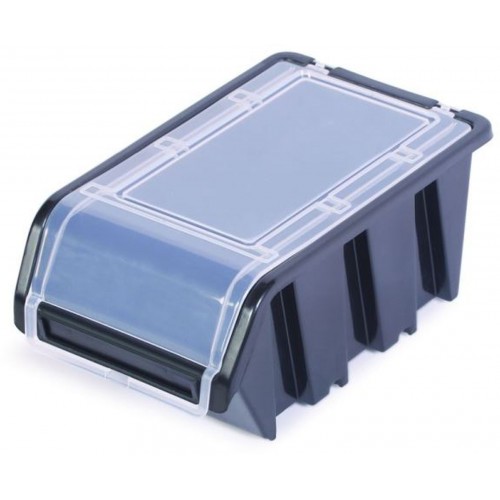 Kistenberg TRUCK PLUS Plastový úložný box s vekom, 15,5x10x7cm, čierny KTR16F-S411