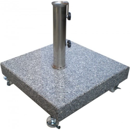 Podstavec štvorcový na slnečník - 40 kg šedý granit