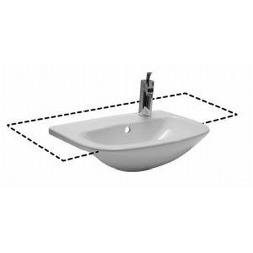 Jika MIO Polozápustné umývadlo 55cm s otvorom vľavo - pergamon 817711 Jika MIO Polozápustné umývadlo 55cm s otvorom vľavo - pergamon 817711