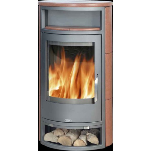 ABX Polar 10 Aqua Krbové kachle na drevo s teplov. vým.,sivý pl.+california,vč.h. dosky