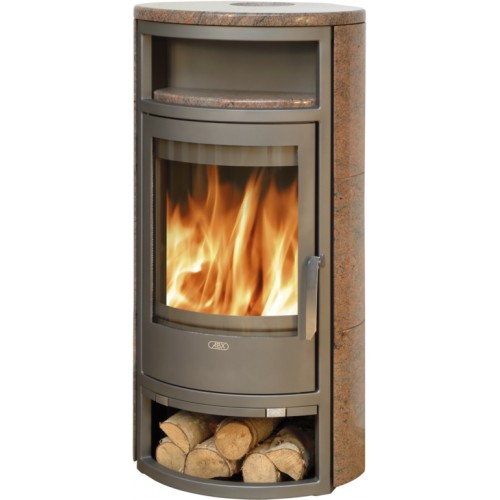 ABX Polar 4654-6-II krbové kachle na drevo, šedý plech + žula kašmír, vr. hornej dosky