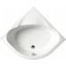 POLYSAN SELMA sprchová vanička štvrťkruhová 90x90x30cm, R55, hlboká, biela s podstavcom