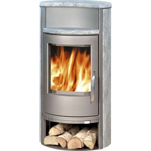 ABX Pori 4671-7, krbové kachle na drevo,šedý plech+mastenec rovný,vr.hornej dosky-hagos