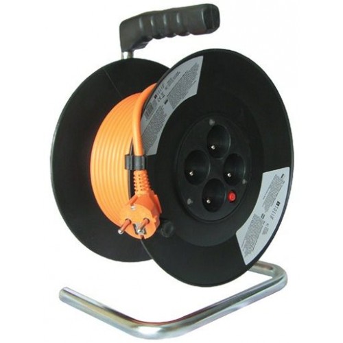 SOLIGHT Predlžovací kábel 3x1,5mm2 bubon 25m, 4x zásuvka PB03 SOLIGHT Predlžovací kábel 3x1,5mm2 bubon 25m, 4x zásuvka PB03