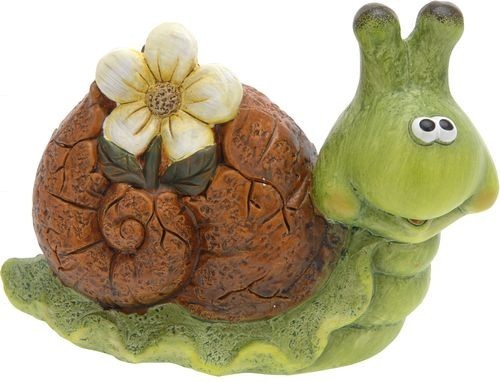 ProGarden Záhradné dekorácie šnek s kvetinou, veľký KO-795003060snek