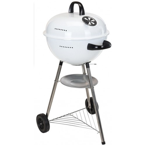 ProGarden Gril guľový na kolieskach priemer 48 cm, biela KO-C80216010