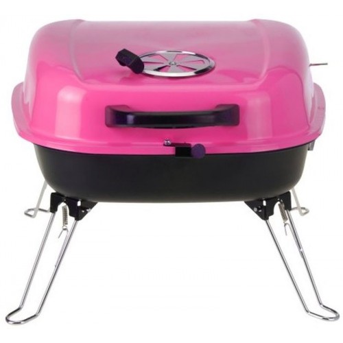 ProGarden Gril prenosný štvorcový 41 x 33 cm ružový KO-Y64950180ruzo