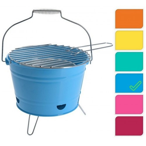 ProGarden BBQ Party Bucket gril prenosný, 27 cm, modrá KO-Y64950310modr