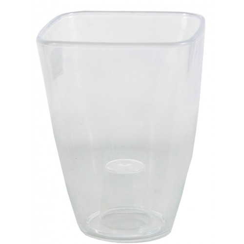 PROSPERPLAST COUBI kvetináč na orchidey 1,6l, biela transparentná DUKO130P