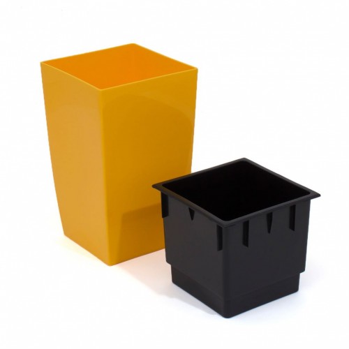 PROSPERPLAST COUBI kvetináč 29x29cm, 30l, žltá DUW290