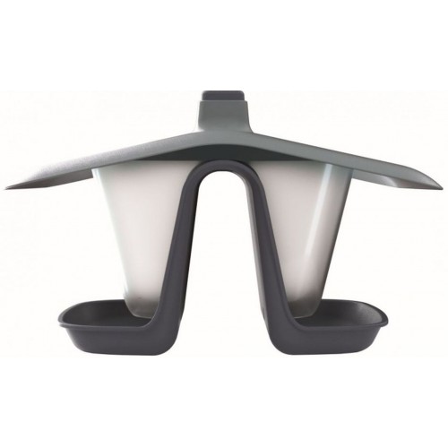 Prosperplast BIRDYFEED DOUBLE krmítko pre vtáky 28cm antracit IBFD