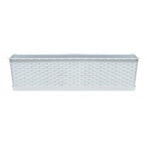 Prosperplast RATOLLA CASE P truhlík s miskou 48,9x17,3x15cm biely ISR500P