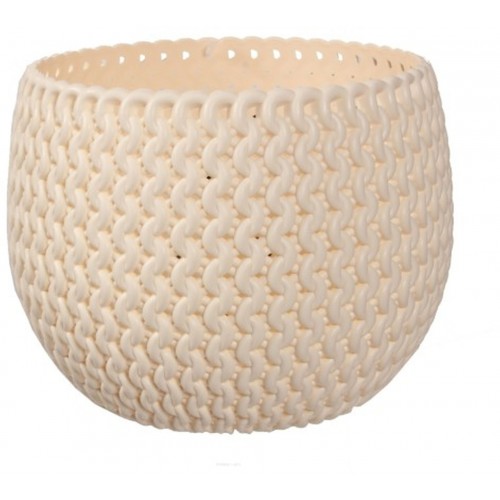 PROSPERPLAST SPLOFY BOWL Basic kvetináč 18 cm, krémová DKSP180N