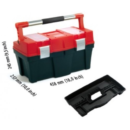PROSPERPLAST PRACTIC Plastový kufor na náradie červený, 458 x 257 x 245 mm N18APFI