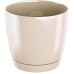 Prosperplast COUBI ROUND P Kvetináč s miskou 24 cm, 7,5 l, krémová DUOP240